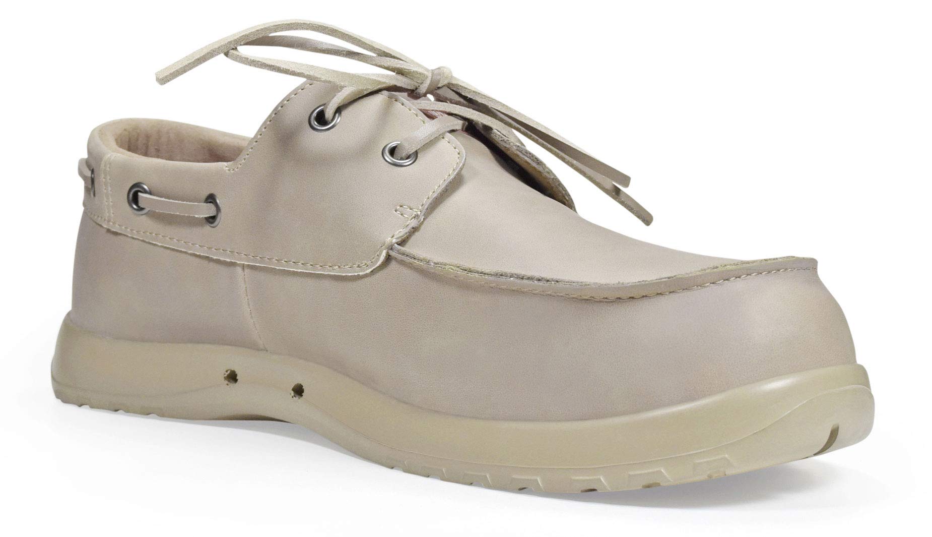 SoftScience The Cruise Oiled Nubuck Men's Boat Shoes - Khaki, Size 10
