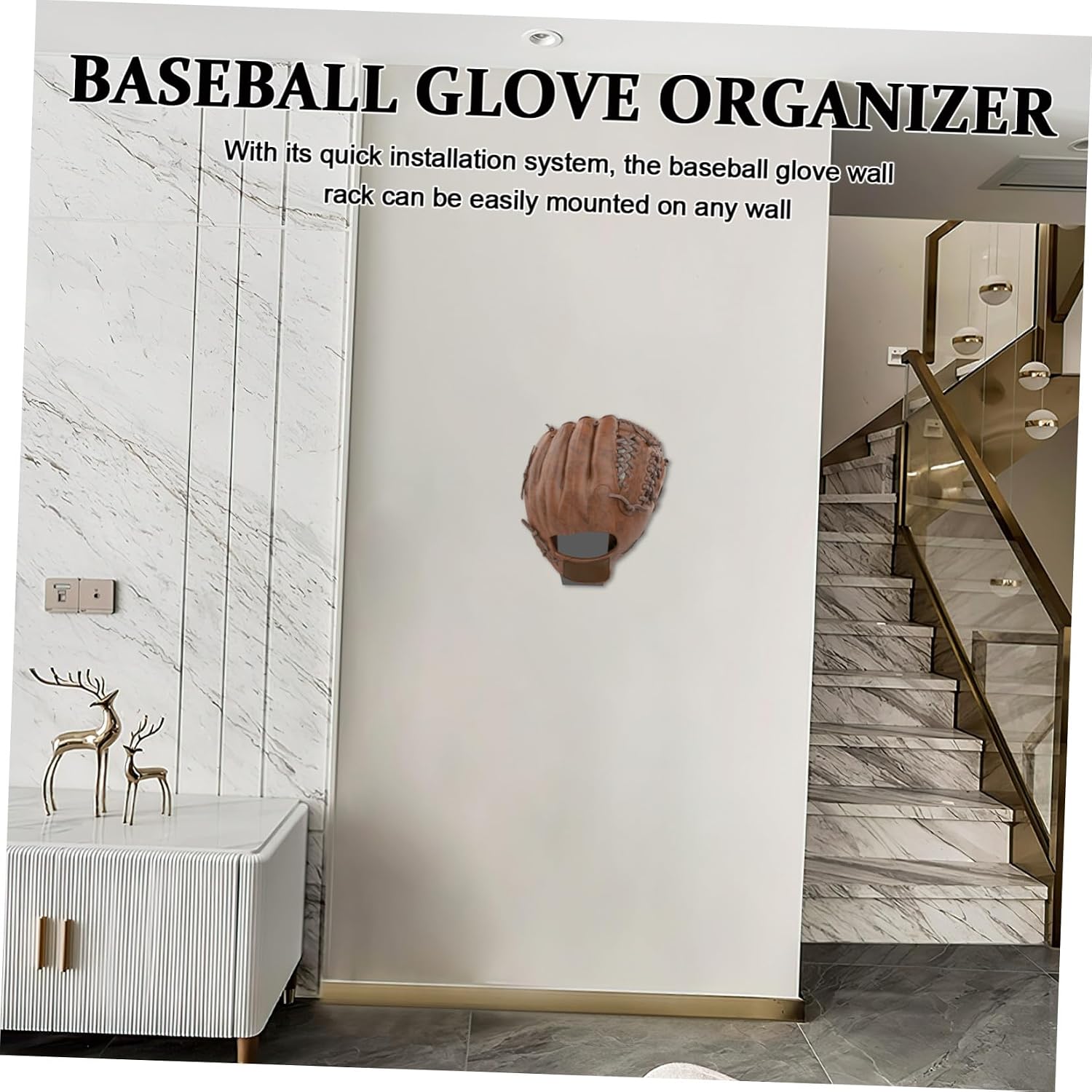 2pcs Baseball Glove Wall Mount Organizer Metal Glove Preservation Stand for Slatwall Sports Equipment Storage and Locker Room Display