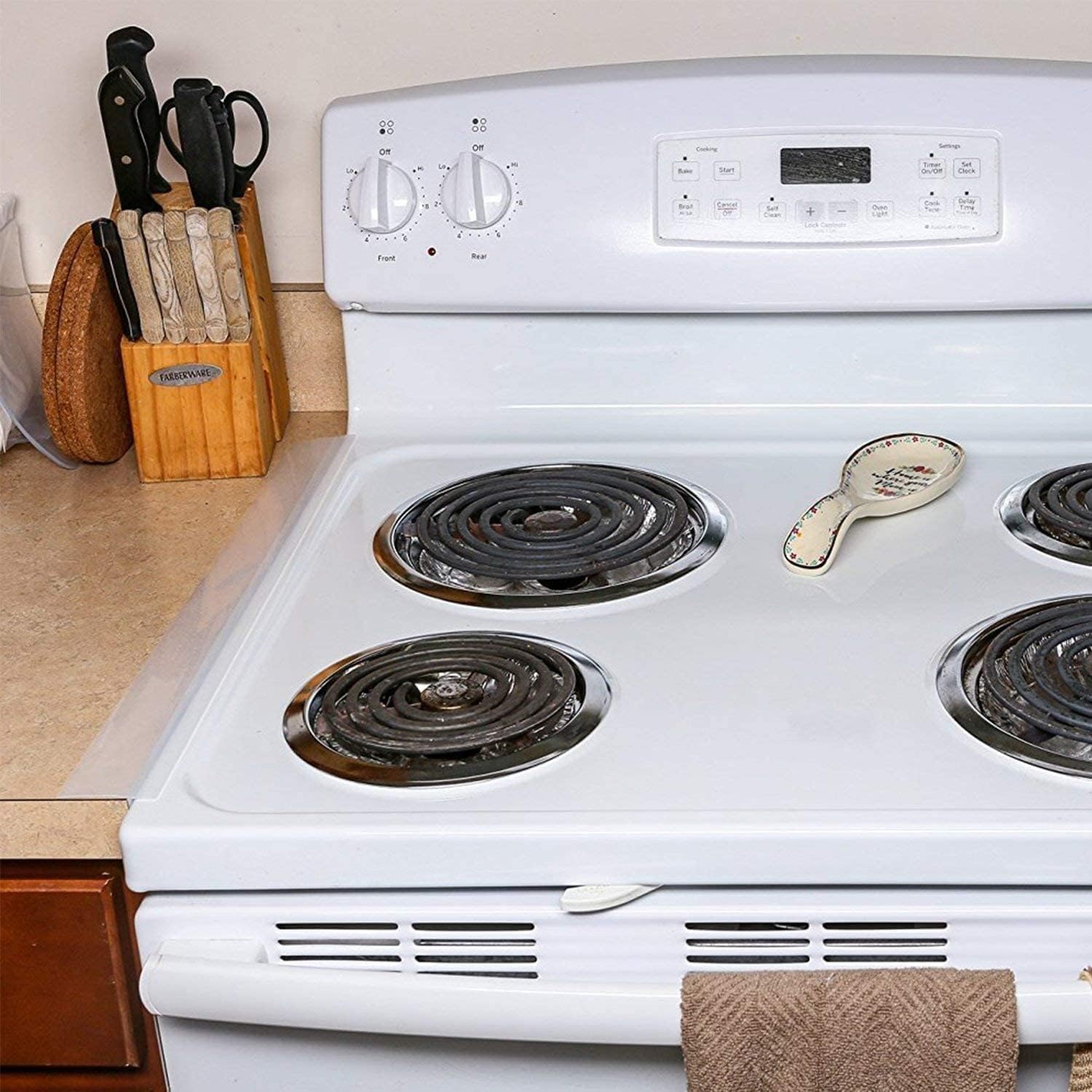 Kitchen Stove Gap Cover Stove Count Gap Cover Silicone Gap filler Stopper Kitchen Stove Counter Gap Covers - Flexible Stove Space Fillers, Food Grade (21 Inches, Semi Clear)