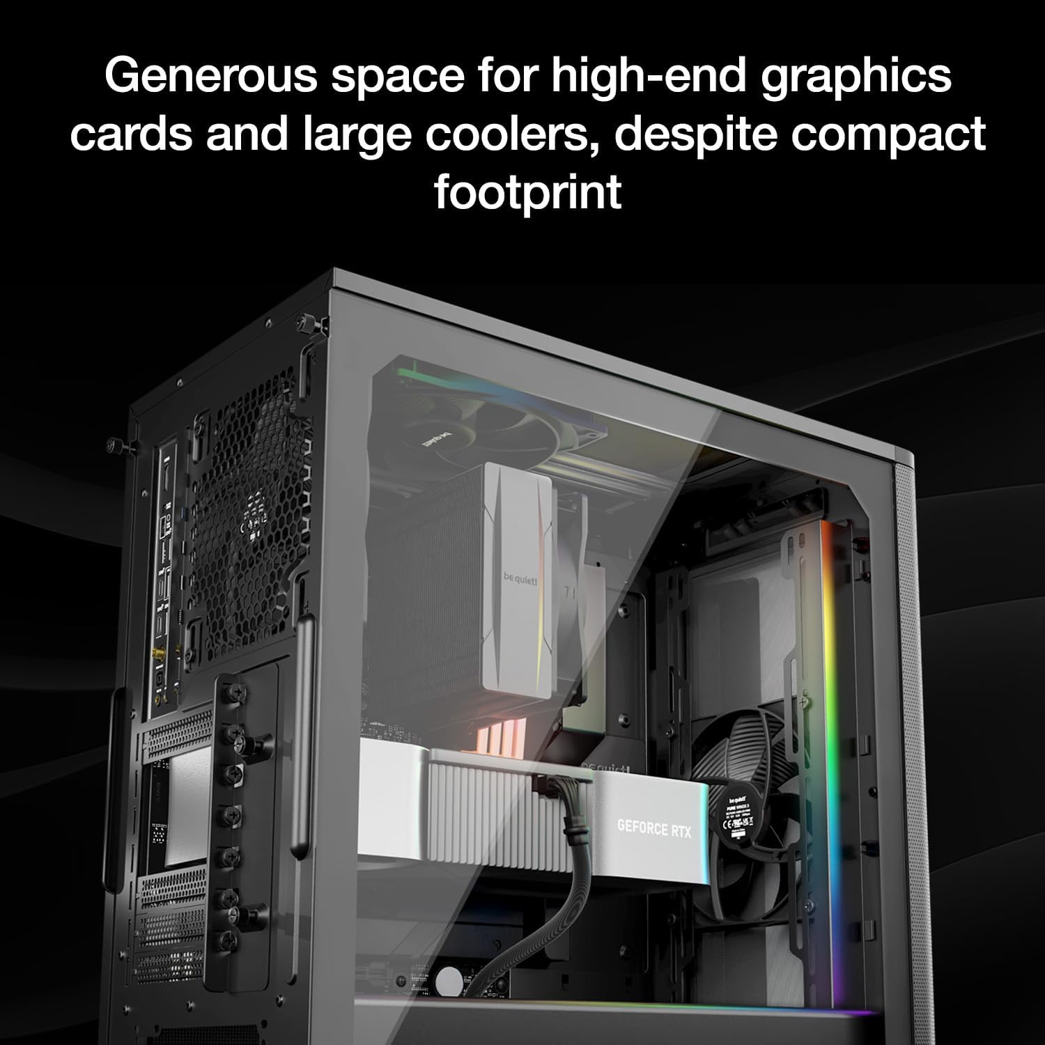be quiet! Pure Base 501 DX Black Mid-Tower ATX Case | High Airflow | 3 Preinstalled Pure Wings 3 140mm PWM Fans | Optimized Air Pressure | BGW76