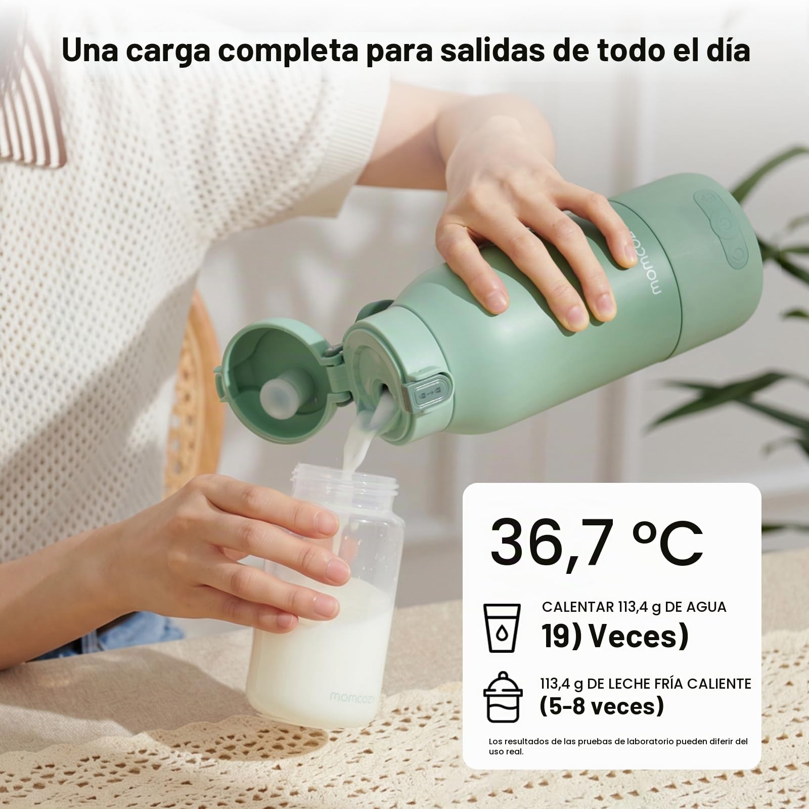 Momcozy Set Calienta Biberones MW05 y Enfriador Leche Materna CM01 500ml con Conservación de Leche Materna 24h, Portátil para Lactancia y Viajes