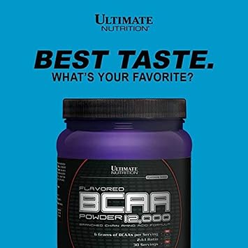 Ultimate Nutrition BCAA Powder 12000, Blue Raspberry, 30 Servings, 8oz