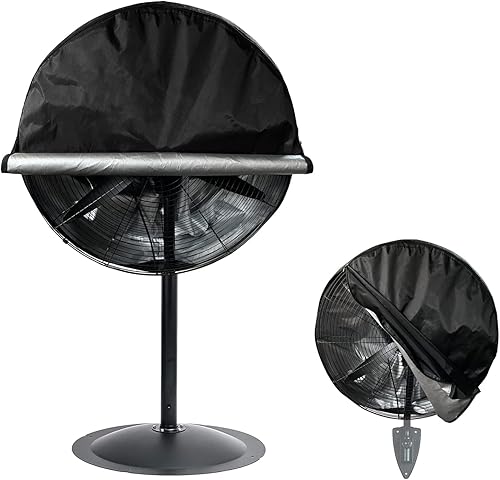 Miniatura 1 de Bitubi Cubierta para ventilador de piso industrial, fundas impermeables para ventiladores de exterior, compatible con ventiladores de piso