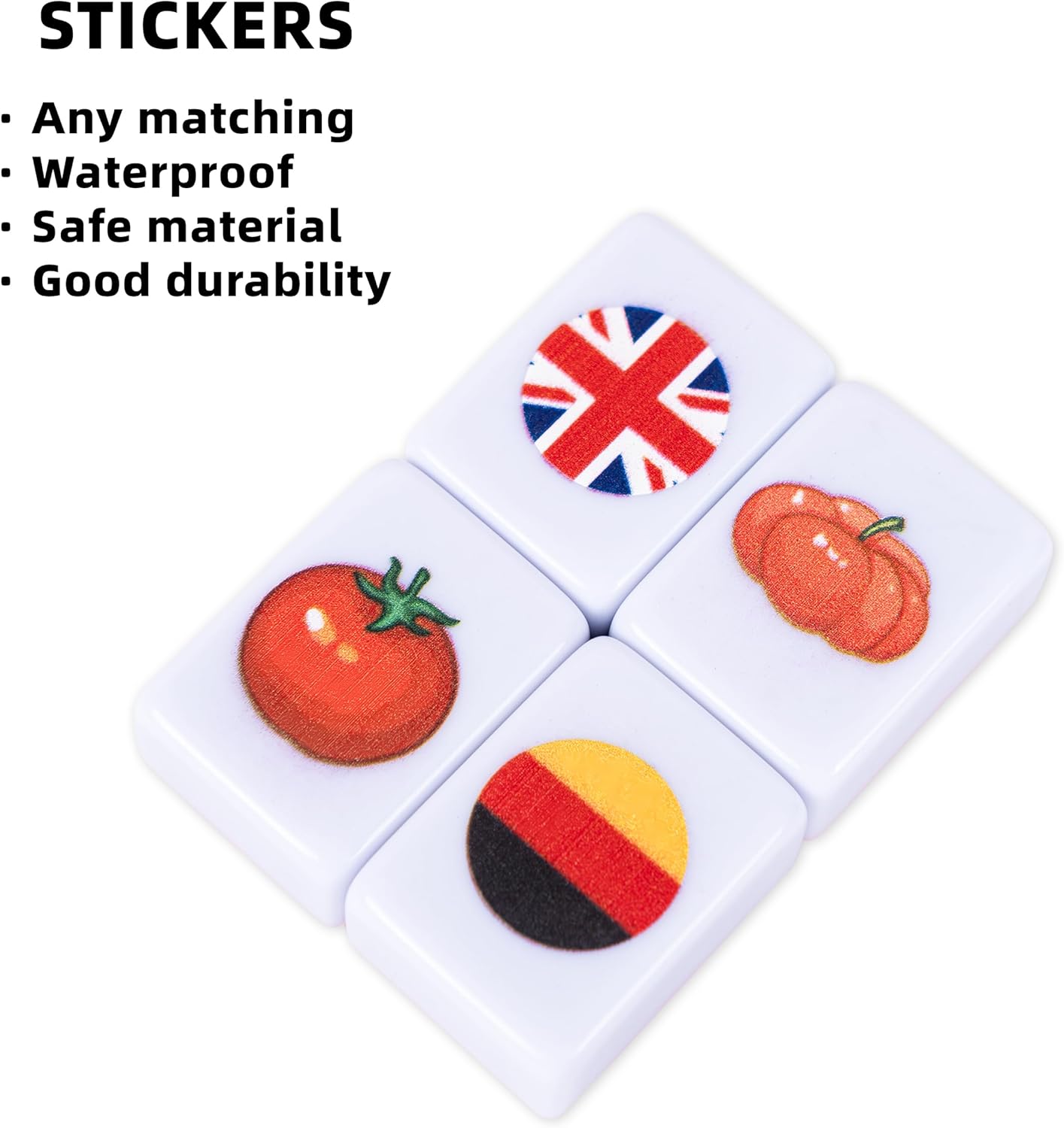 drizzle 65 Tiles Seaside Escape Blocks Game 30mm - Instruction Manual Panda Bag - National Flag & Vegetables Patterns