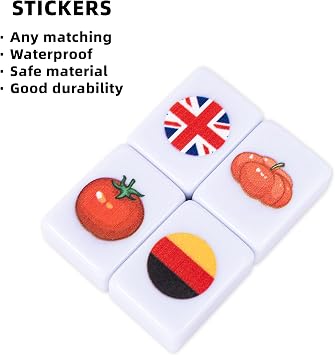 drizzle 65 Tiles Seaside Escape Blocks Game 30mm - Instruction Manual Panda Bag - National Flag & Vegetables Patterns