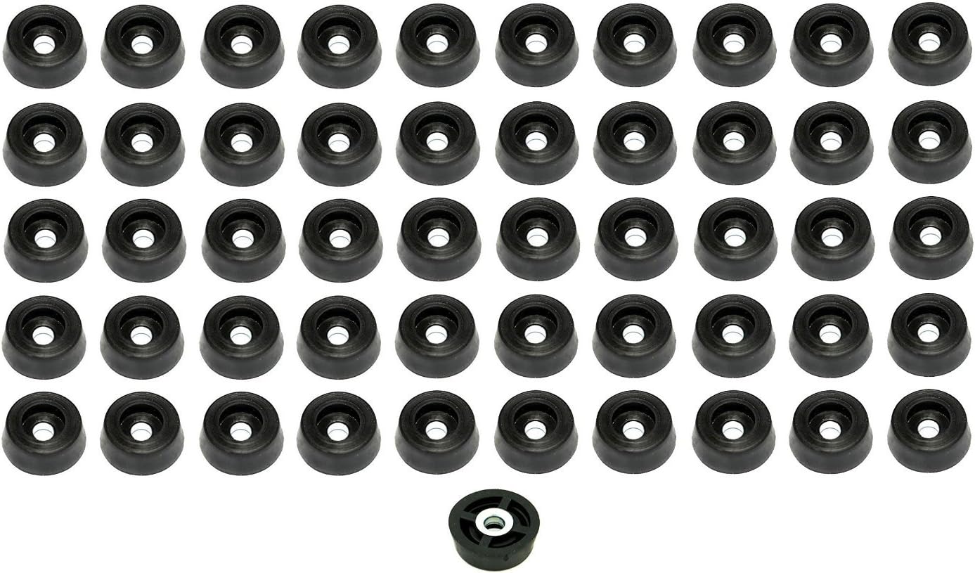 250 Small Round Rubber Feet - .250 H X .671 D - Made in USA #