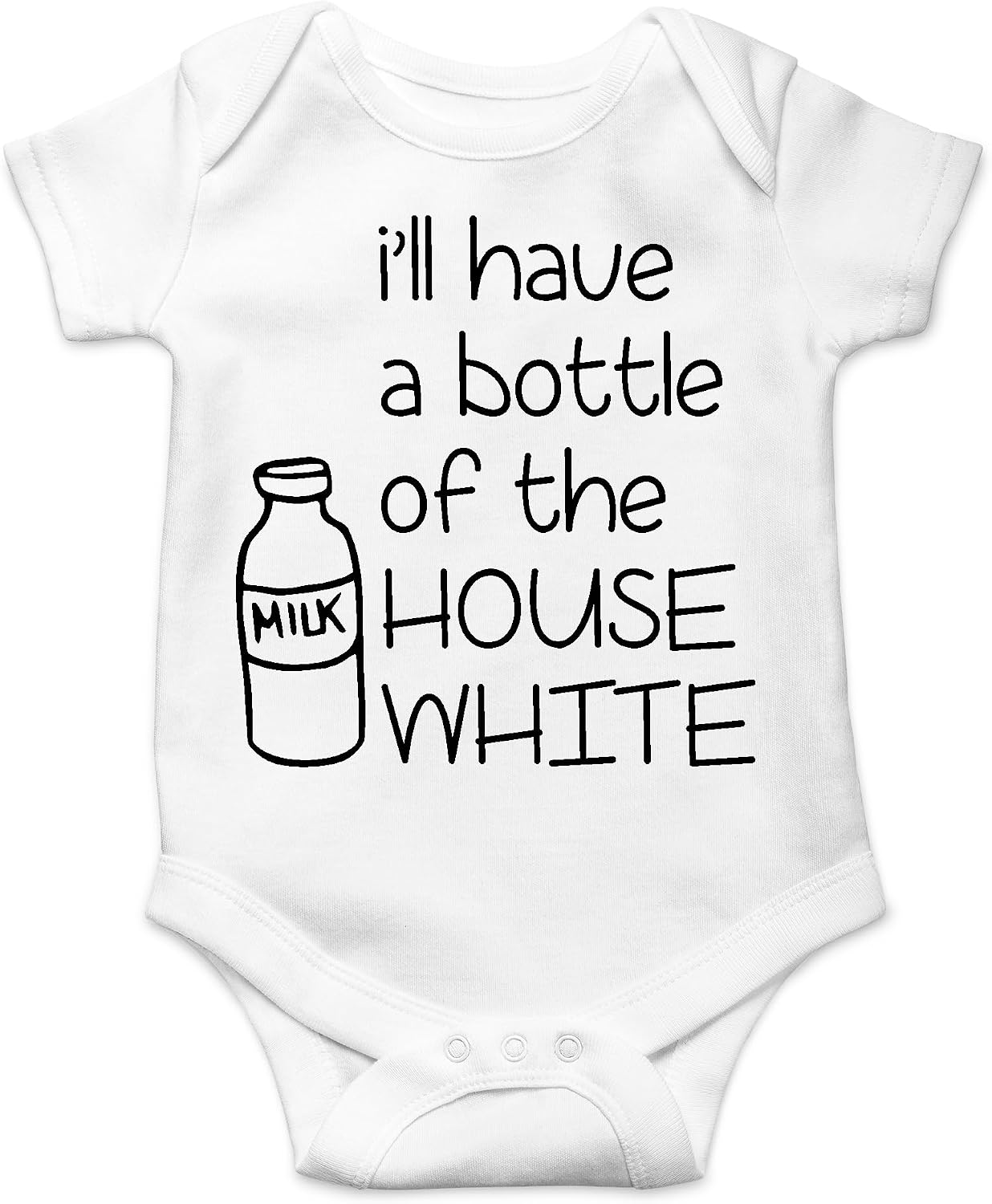 AW Fashions I Will Have A Bottle Of The House White Baby Bodysuit Cute Newborn Boys Outfit Funny Infant