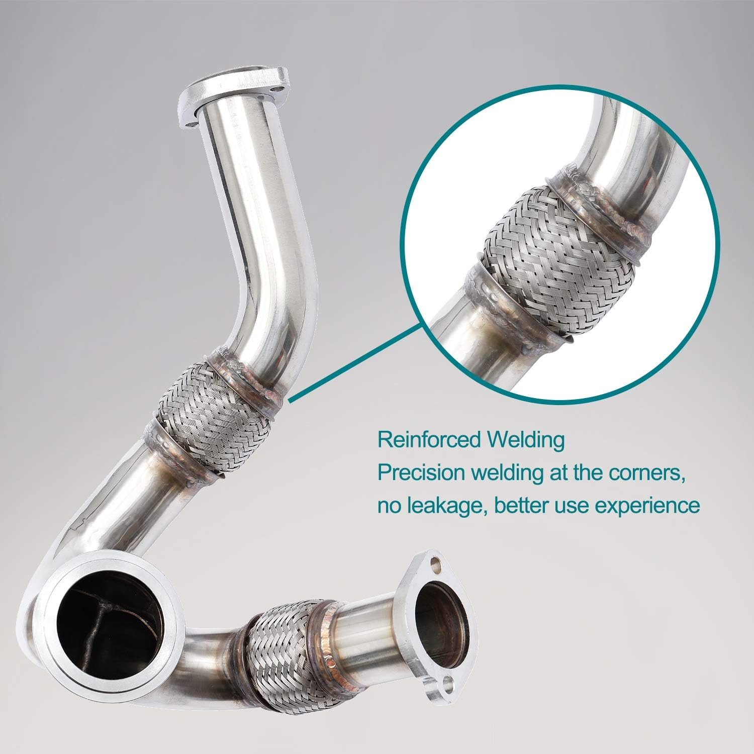 Crаzу Clеаrаnсе HQPASFY Turbocharger Y-Pipe Up Pipe & Turbo Install Kit for 2003-2007 Ford 6.0L Powerstroke Diesel Replaces# 679-011, 5C3Z6K854CA