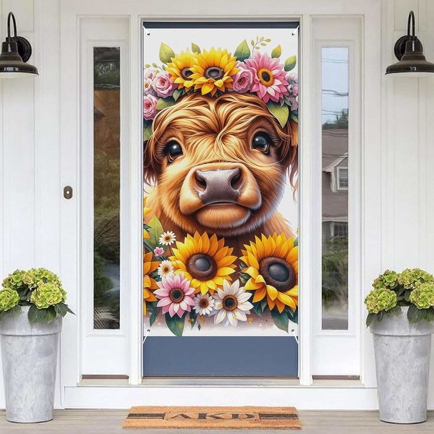 Highland Calfs Decoration Door Banner Welcome Door Cover image 3