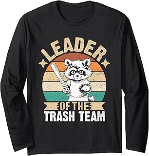 Leader of The Trash Team Raccoon Long Sleeve T-Shirt