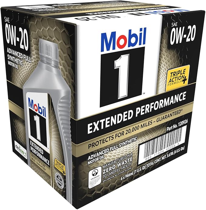 Mobil 1 Aceite de Motor Sintético 0W-20 1 Quart (6 unidades) miniatura 2