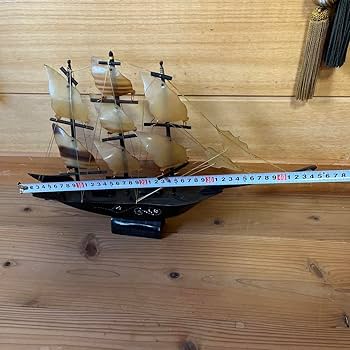 Amazon.co.jp: 帆船 船 模型 水牛の角 置物 レトロ インテリア