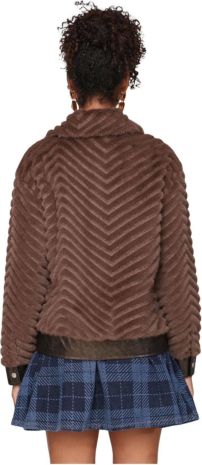 Женские Avec Les Filles Faux Fur Trucket Jacket — фото 3