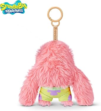 Fuggler SpongeBob 5-Inch Plush Keyring by ZURU, Funny Ugly Monster Bag Clip-on Stuffed Animal, Multiple Characters Available