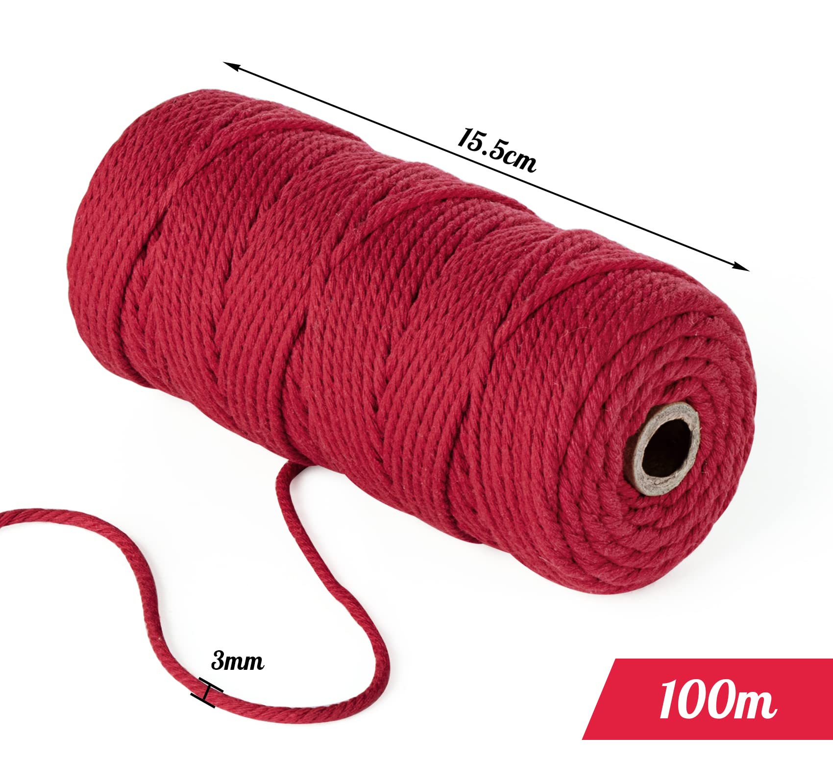 Cordon rond tressé blanc 8 mm – Super Bison