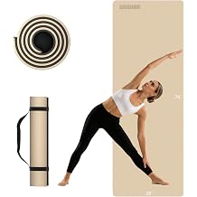Extra Thick Yoga Mat-10mm2/5in Thick 76x28in Non Slip TPE Fitness Mat with Carrying Strap, Unisex Multipurpose Exercise Mat for Men Women, Yoga Pilates Fitness Home Gym Travel blue