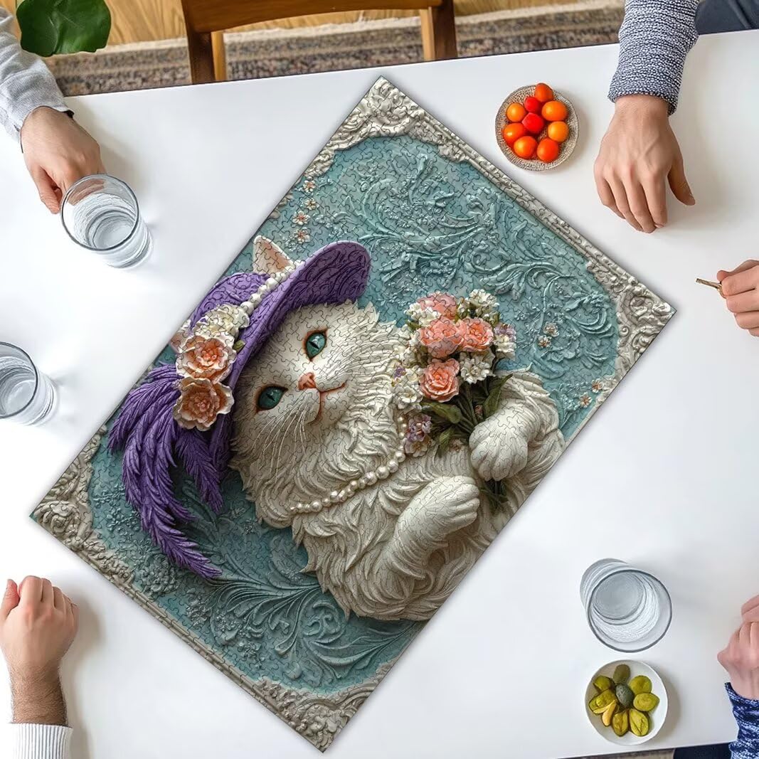 Puzzle 2000 Pezzi, Puzzle Gatto, Misura: 100x71cm, Regalo Donna/Uomo -8681
