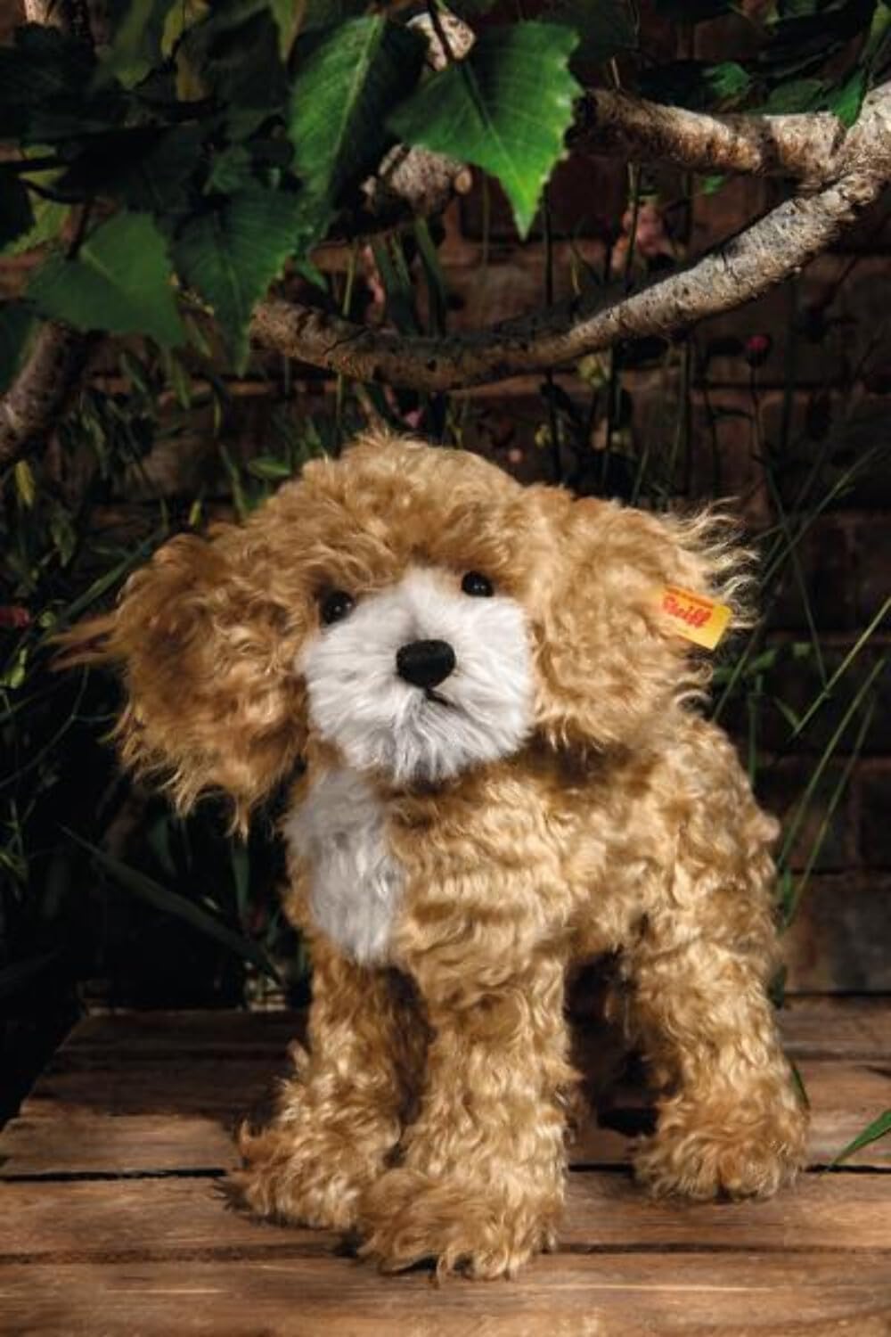 Steiff Ricky 11" Cockapoo Mohair Plush, Premium Stuffed Animal, Russet, Red-Brown