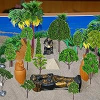 Vista 7 de Tayfremn 30pcs Model Trees Train Railroad Scenery Architecture Trees, Mixed Model Tree Fake Trees for DIY Crafts Building Model Scenery Landscape