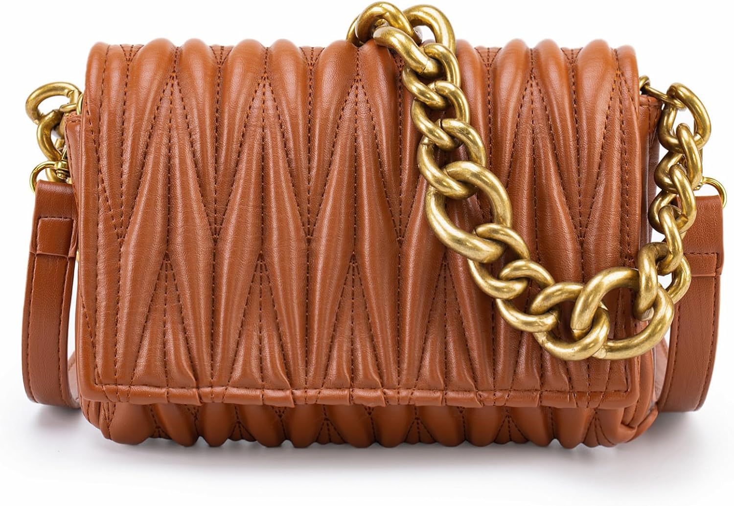 Montana West Quilted Small Shoulder Bag for Women Y2K Trendy Cute Clutch Underarm Purse with 2 Removable Straps