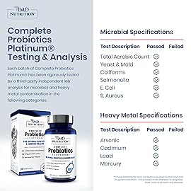 1MD Complete Probiotics Platinum | Supports Digestive Health | with Nourishing Prebiotics, 51 Billion Live CFU, 11 Strains, Dairy-Free | 30 Vegetable Capsules (3-Pack)