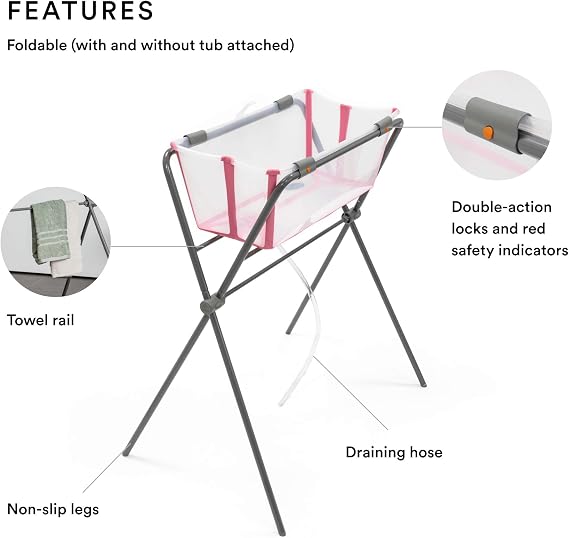 حامل حوض استحمام للأطفال من Stokke Flexi Bath باللون الرمادي