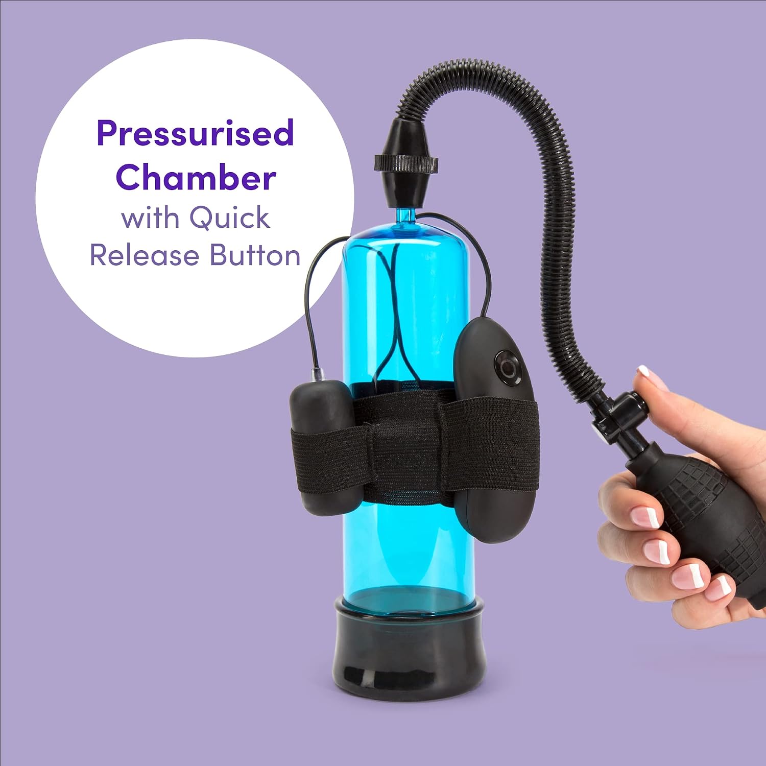 Lovehoney Pumped Up 7 Function Vibrating Male Pump - Soft Plastic - Latex & Phthalate Free