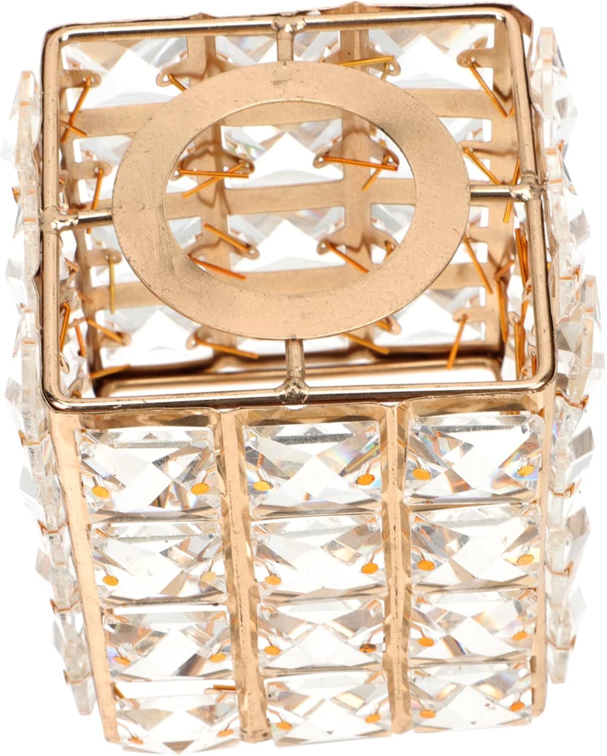 POPETPOP Crystal Ceiling Lamp Shade Decorative Glass Light Cover for Home Elegant Hanging Fixture Easy to Install 12 Diameter