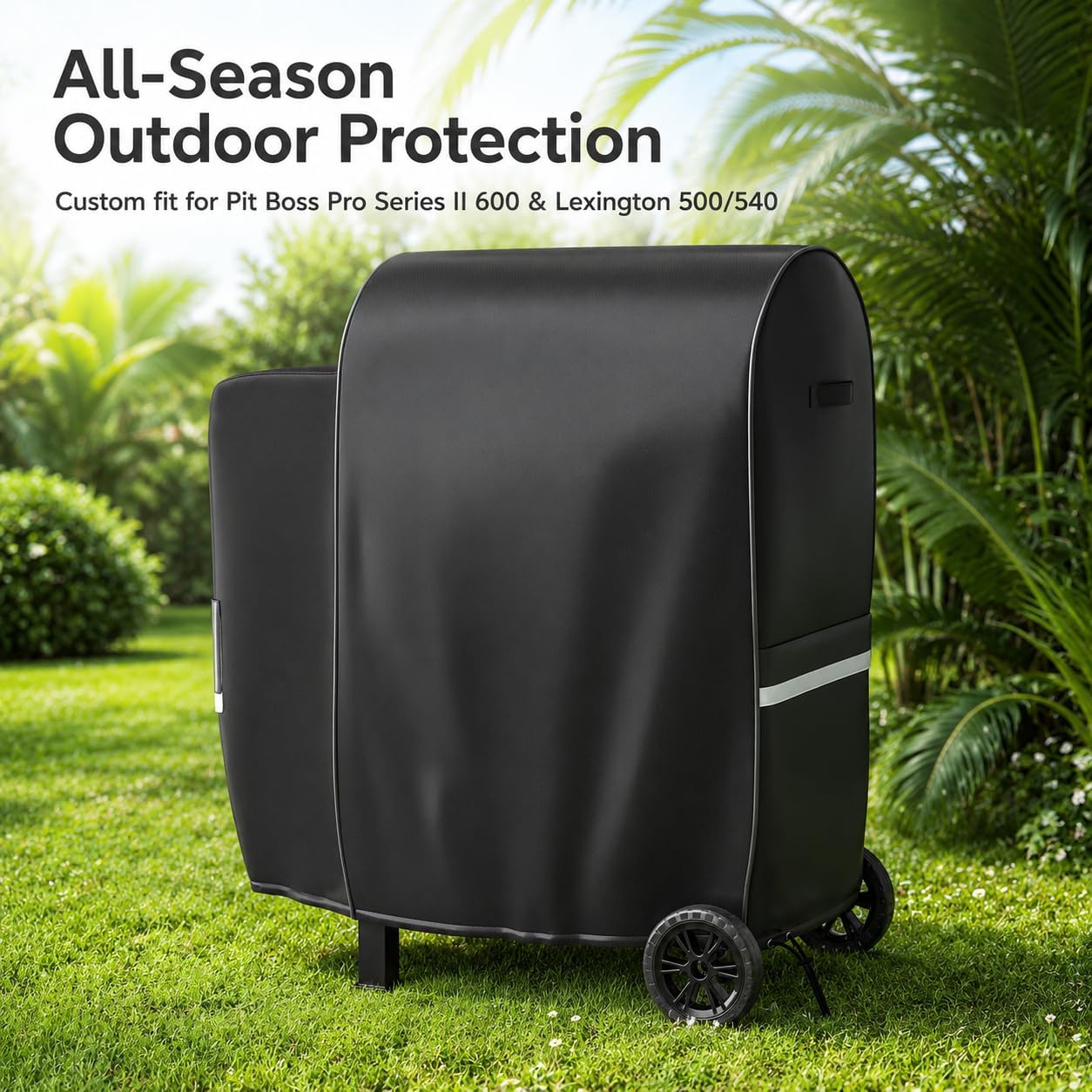 Grisun Grill Cover for Pit Boss Pro Series II 600, Lexington 500/540, 600D Waterproof Grill Cover for PB600PS1 Wood Pellet Grill Smoker, Perfect for Pit Boss 600 Pro Series