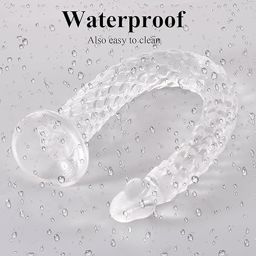 Miniatura 6 de Consoladores anales de dragón flexible de 19.3 pulgadas, juguetes sexuales para mujeres, transparente