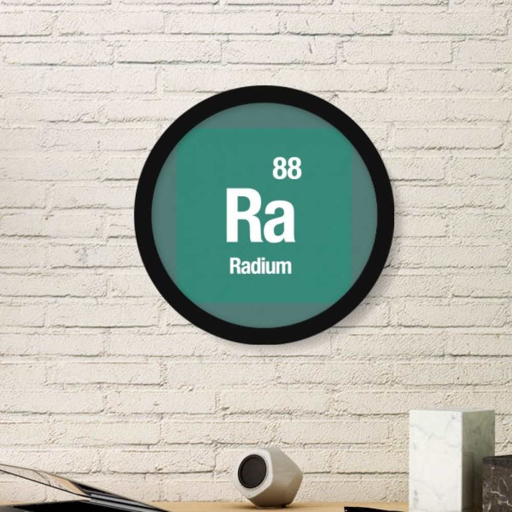 Cadre Photo Ronde Radium Peinture en Bois Cadeau Science Idéal