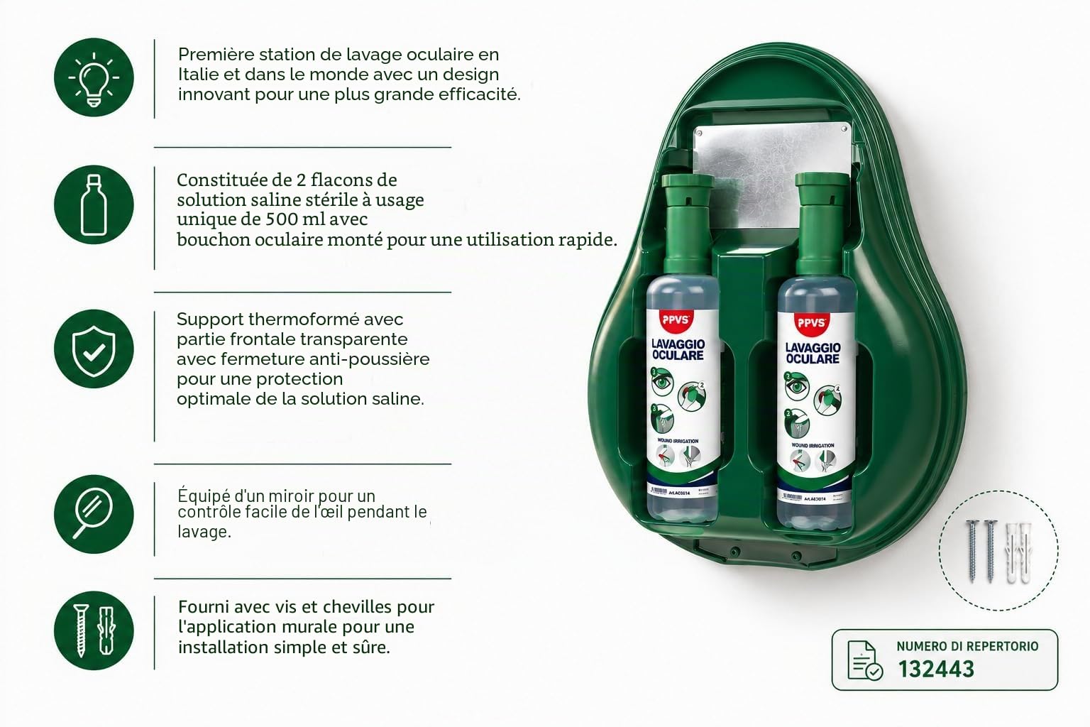 GIMA 34889 Station de lavage pour les yeux