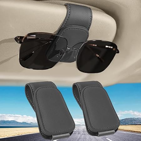 Fieting Brillenhalter Auto 2 Stück - Sonnenblenden Halterung Weiß