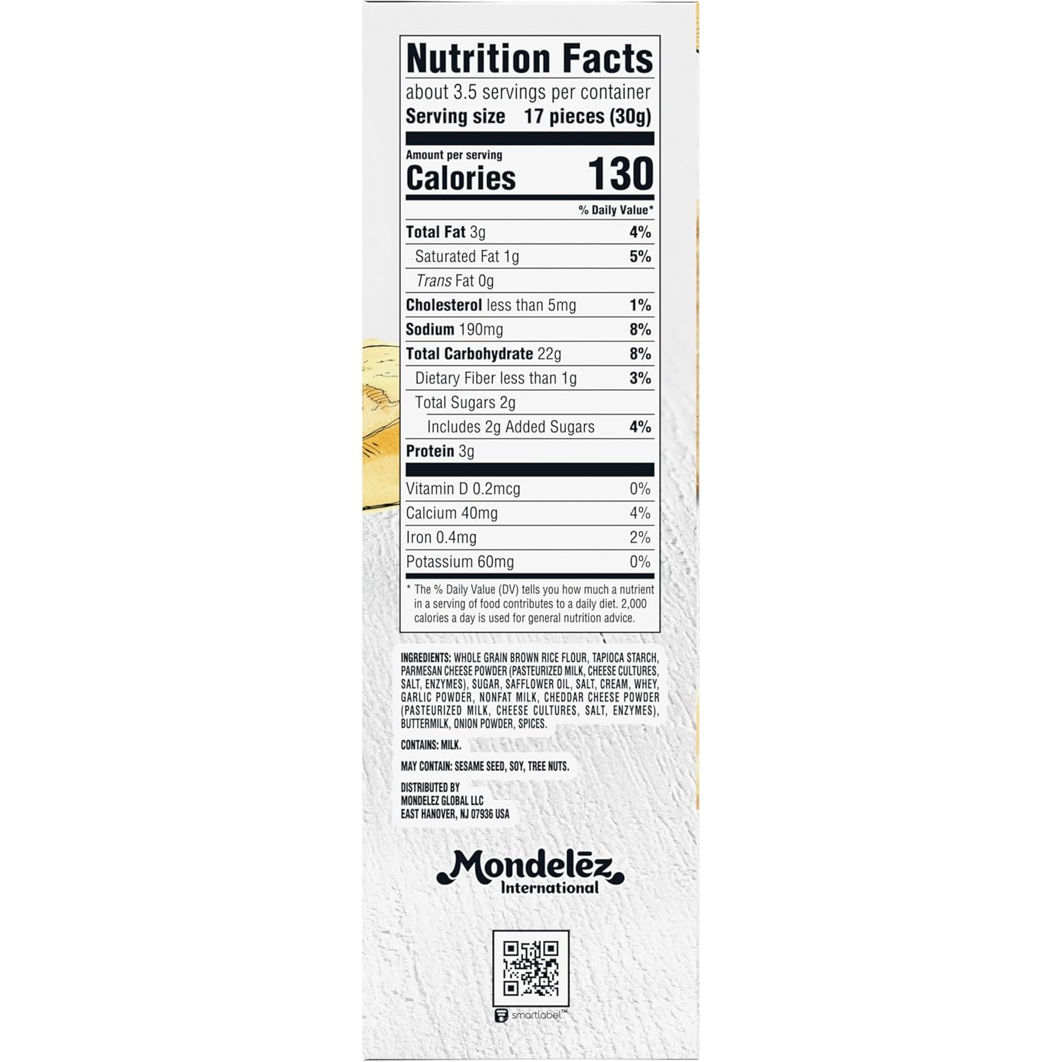 GOOD THINS Parmesan & Garlic Rice & Cheese Snacks Gluten Free Crackers, Bulk Snack Crackers, 6 - 3.5 oz Boxes