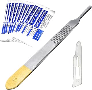 AAProTools 10 Sterile #15 Surgi Blades with Free #3 Scalpel Knife Half Gold Handle Medic Dental