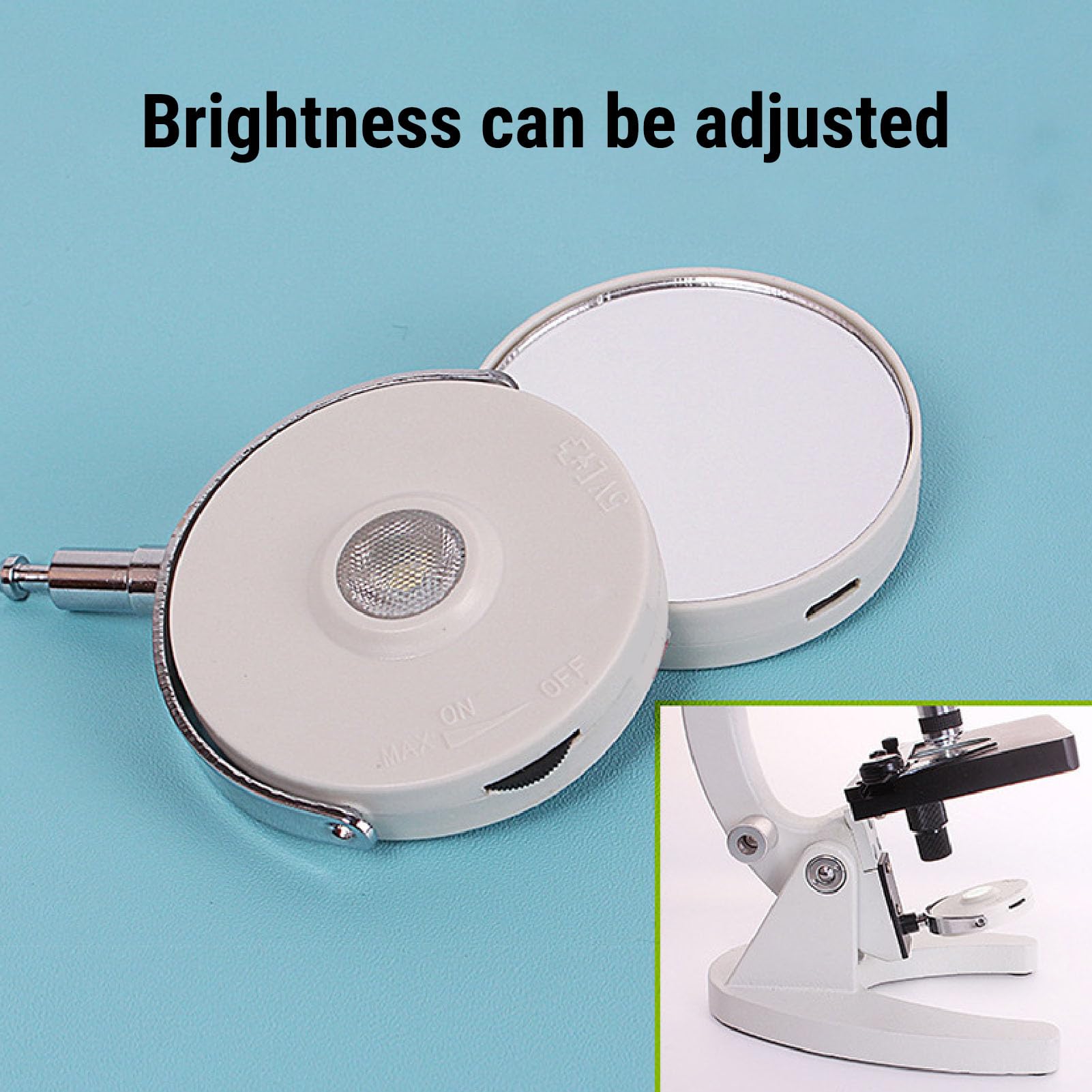 Illuminatore A LED Per Microscopio, Luminosità Costante Ad Alta Intensità, Regolazione Continua Dell'intensità Luminosa, Luce Bianca A LED E Specchio