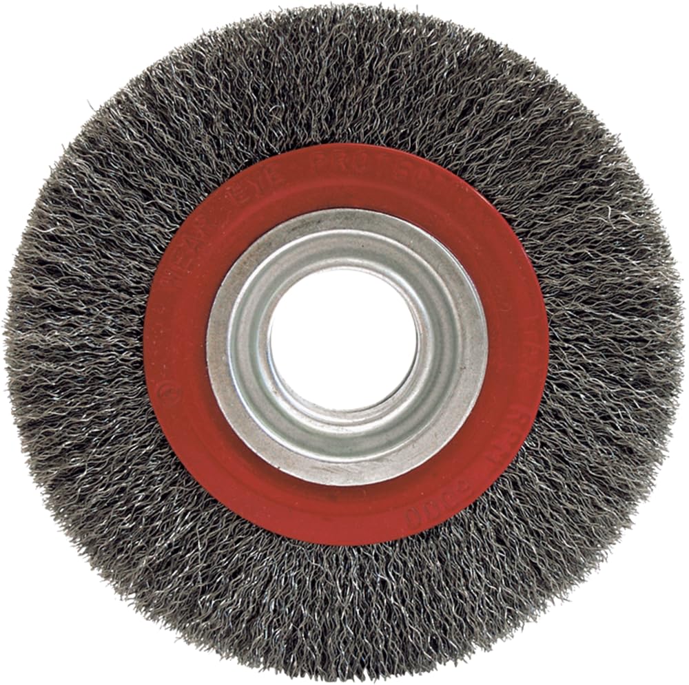 Leman 06429 Brosse métallique en Acier ondulé Ø 200 mm