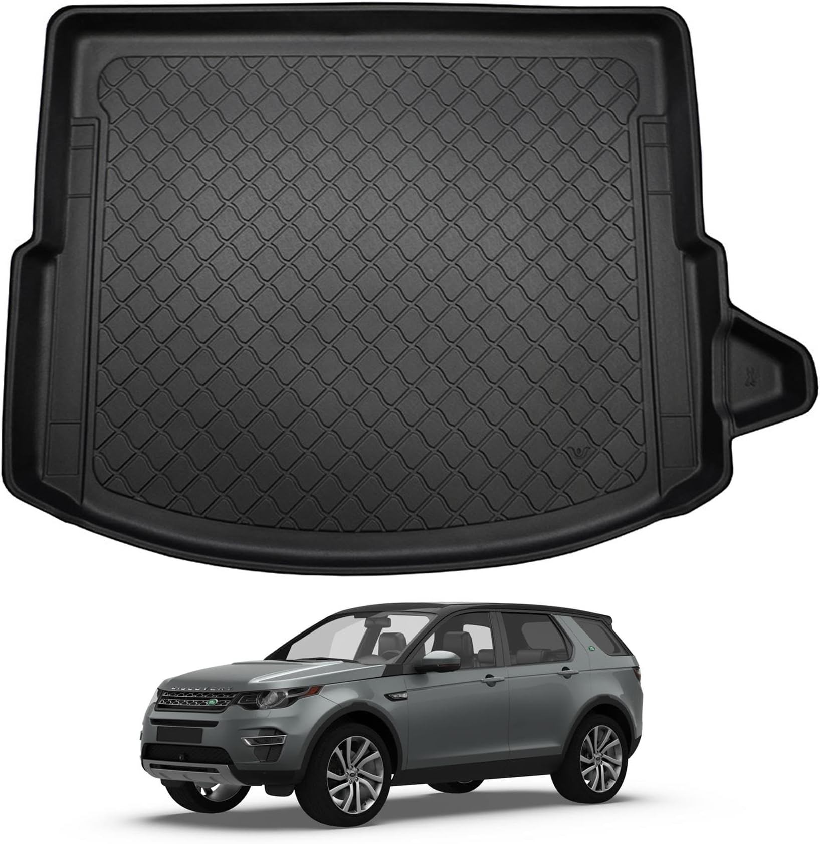 NOMAD Land Rover Discovery Sport (2015+) Boot Liner [Fits 7 Seats Model with 3rd Row Folded] Premium Tailored Protector RecyclableWaterproof Dog & Pet Friendly Raised Edges Compatible Custom Accessory