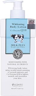 Scentio Milk Plus Organic Whitening Body Lotion 400ml (Made In THAILAND). Contains Co-Enzyme Q10 and milk Protein to Tight... Price In India