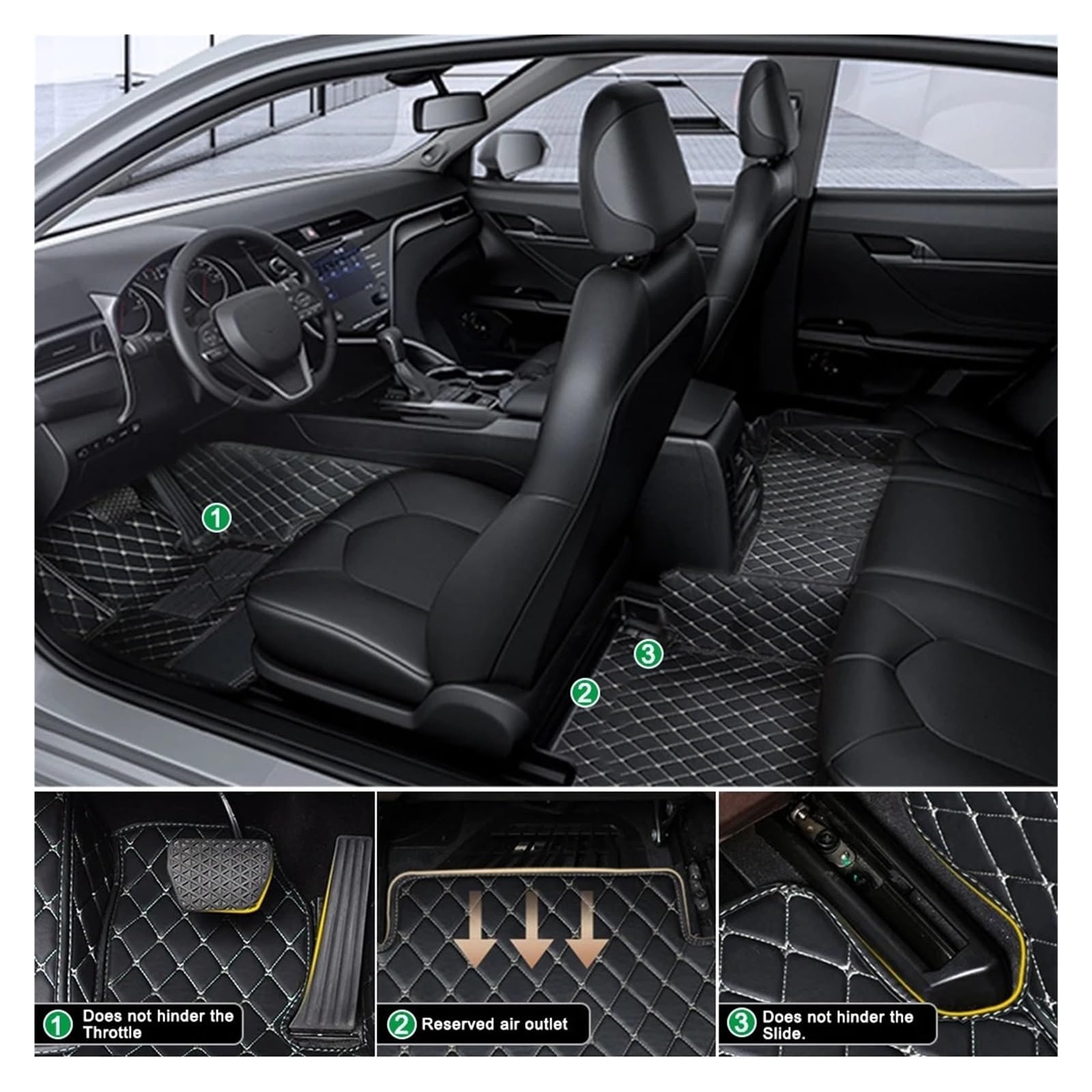 Für Kia X-Ceed Für Sorento 2020–Heute MQ4 7-Sitzer-Auto-Fußmatten