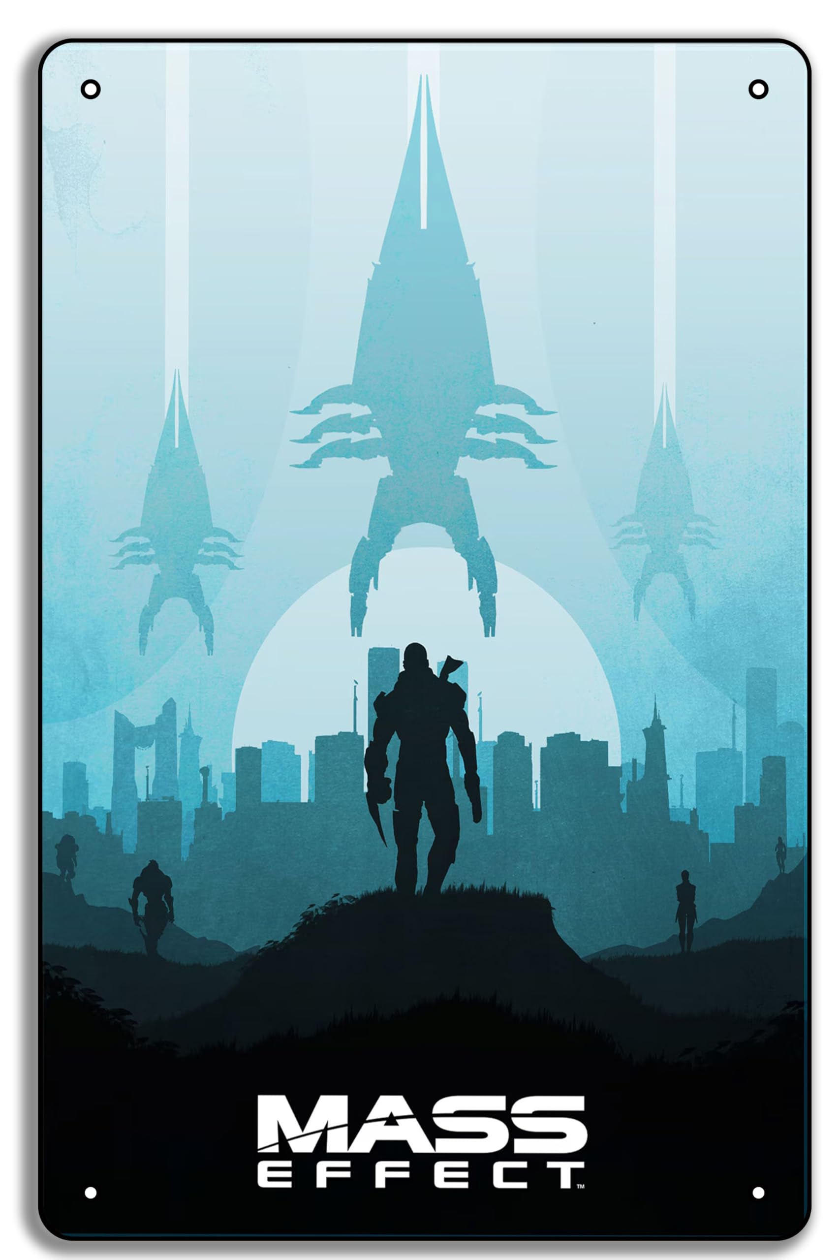 Mass Effect Metal Sign: Elevate Your Gaming Nook with Chic Sci-Fi Art