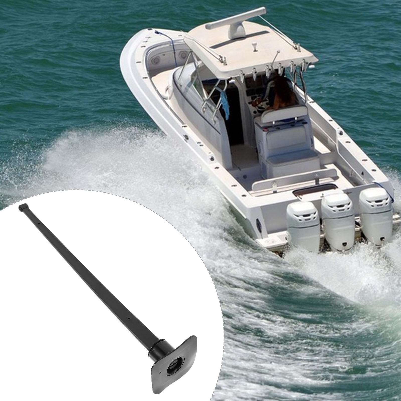 Support Mât Pavillon Bateau Portable Plastique Base de Hampe Drapeau Résistante à Eau pour Yacht et Bateau