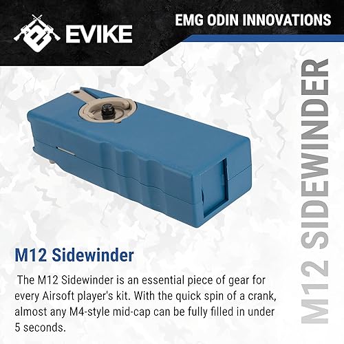 Miniatura 2 de Evike Airsoft - EMG Odin Innovations Sidewinder Airsoft BB Cargador de velocidad (Color M12 - Azul sin drama)
