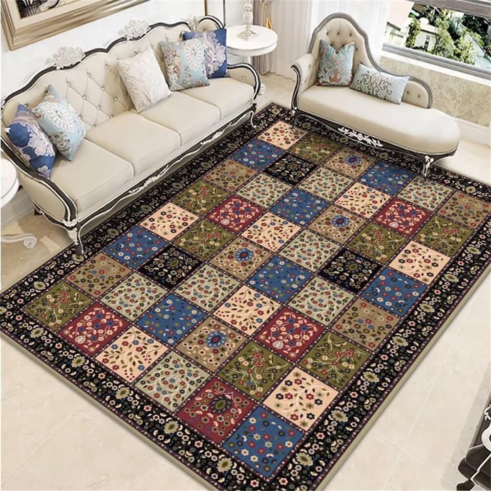 Tapis d'entrée interieur multicolore floral pour cuisine
