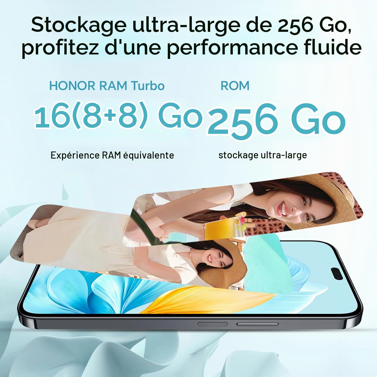 HONOR 200 Lite Smartphone 5G Triple caméra 108 Mpx,Mémoire ROM 256GO,RAM 8GO,8core MediaTek Dimensity 6080,Ecran 6.67",Batterie 4500mAh/Dual SIM/NFC/Android 14,Noir