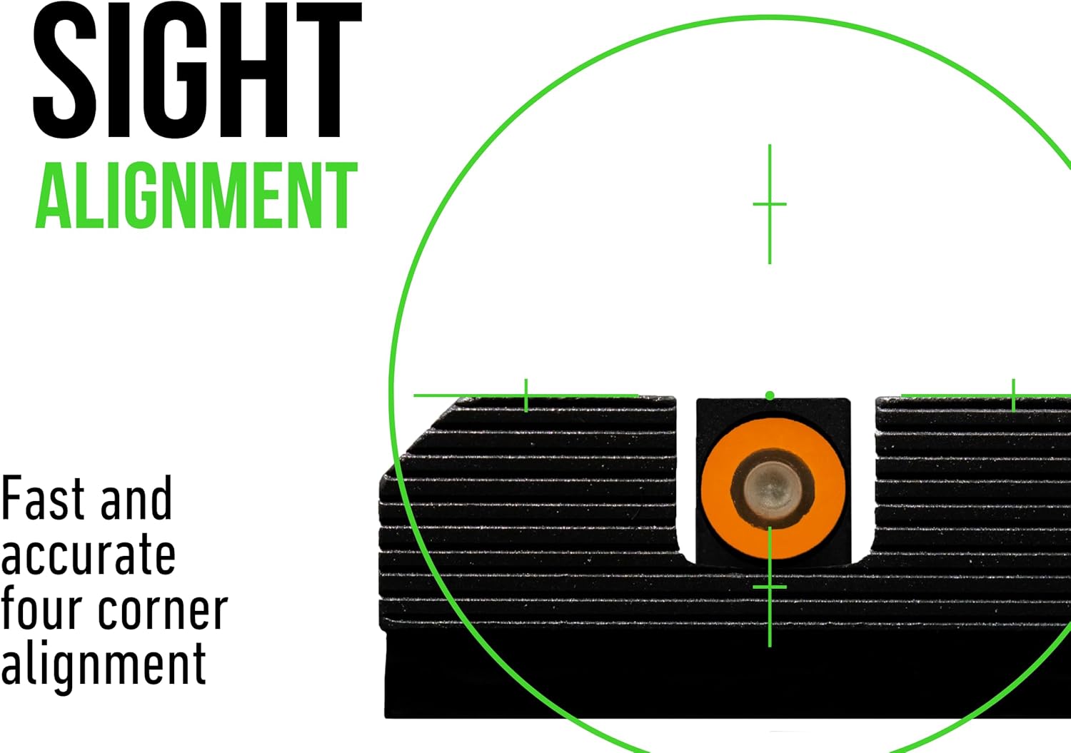 XS SIGHTS Minimalist Tritium Night Sights, Fits Glock Gen 1 – 5 +MOS Pistols, Illuminated Colored Front Sight Equipped with Tritium/Photoluminescent Glow Dot