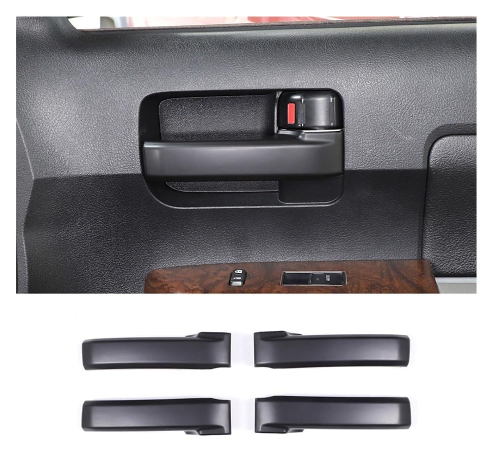 Qwqnsd B For Toyota For Tundra For Sequoia 2007-2021 Car Styling Interior Accessories Door Handle Frame Decoration Cover Trim Car Interior Mouldings(B)