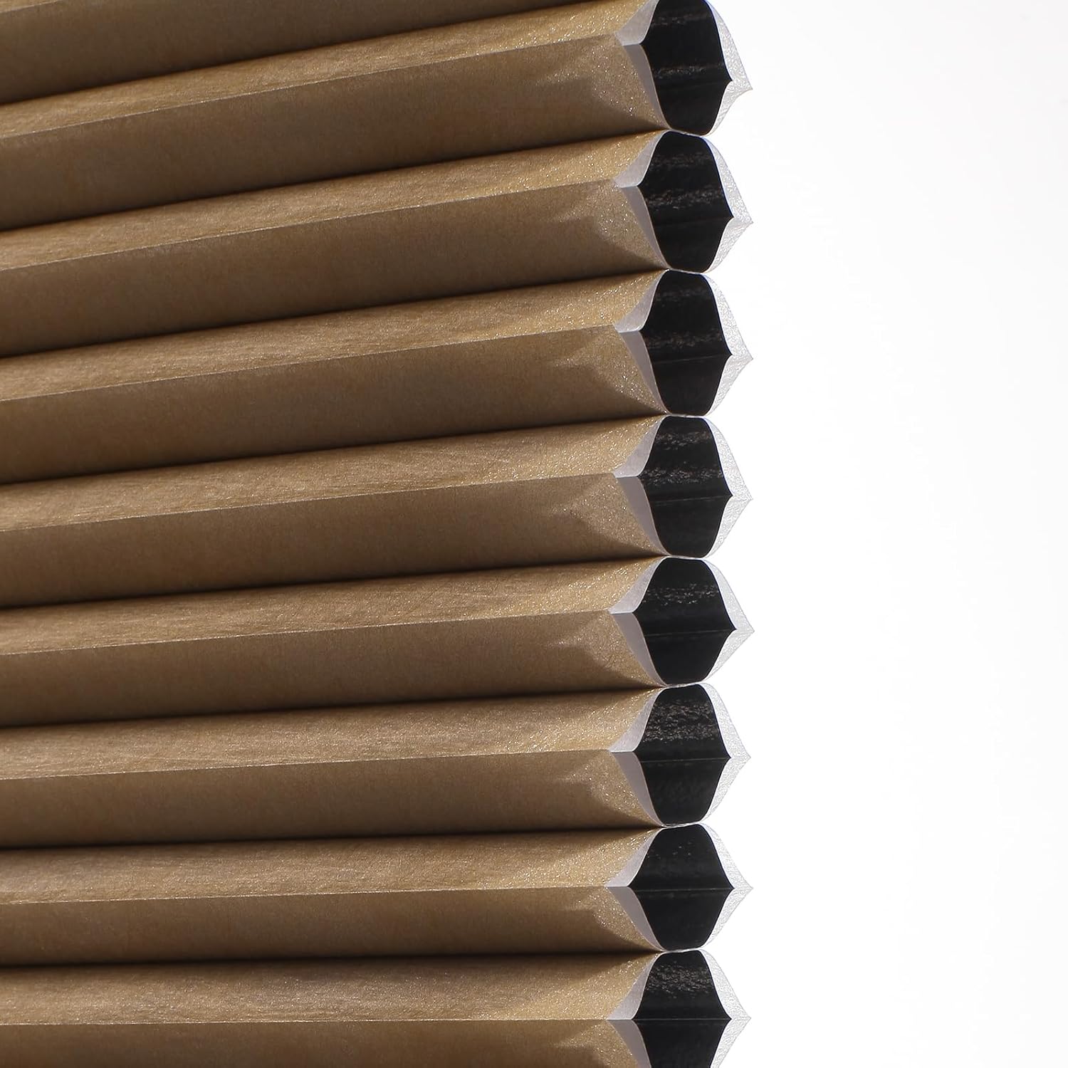 ZSHINE Motorized Day and Night Cellular Shades Full Blackout Fabric Window Shades for Home, Office, Hotel, Club, Restaurant Custom Made Size (Dark Brown)