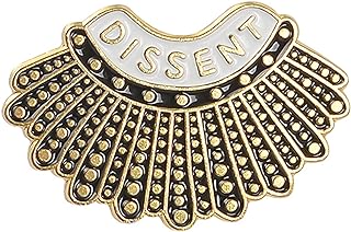 RBG Dissent Collar Enamel Pin Ruth Bader Ginsburg Feminist Brooch