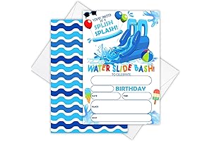 Thrilling Poolside Splish Splash Invites for Boys' Bash